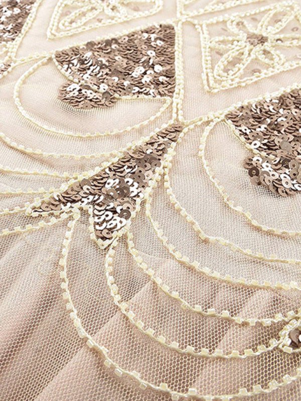 Women's Dresses Sequined Mesh Slim Fit Party Dress - Maxi Dresses - Instastyled | Online Fashion Free Shipping Clothing, Dresses, Tops, Shoes - 16/08/2022 - color-apricot_gold - color-black_gold